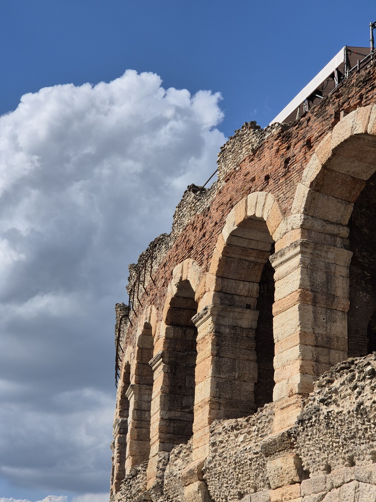 Weathered arches of a stone amphitheatre