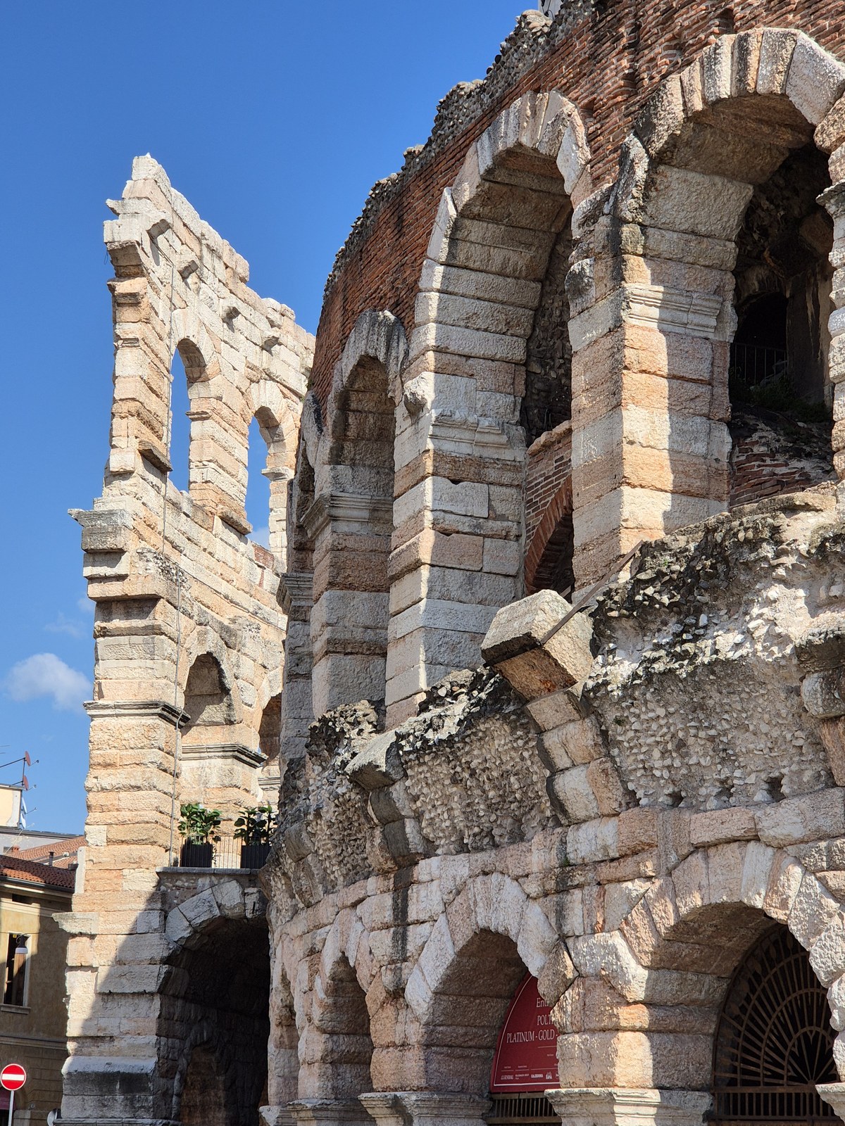 Close view of stacked amphitheatre arches